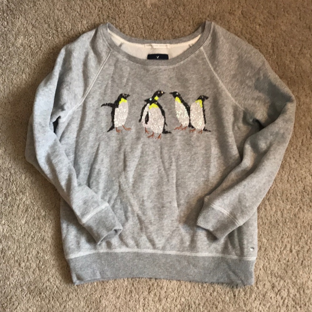 American Eagle bedazzled Penguins sweatshirt